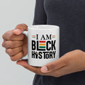 Black History White Glossy Mug